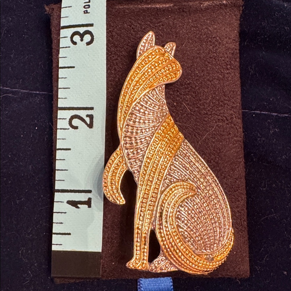 PARK LANE CAT two toned art deco pin 🐈‍⬛ - Picture 7 of 7